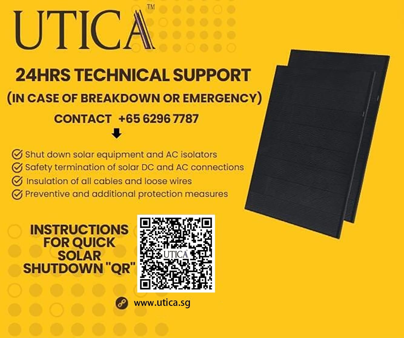 UTICA emergency solar support contact options
