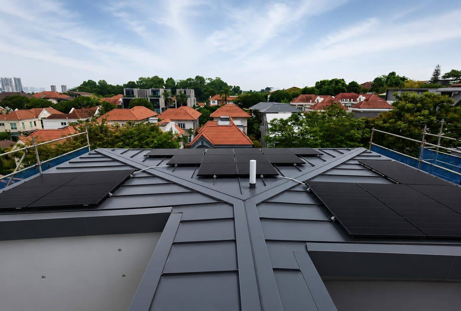 UTICA Roof and solar installation background