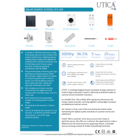 300Wp/ 2m² Surface Area at East or West Sunlight Facing on Balcony or Behind Windows For UTICA® UTX-300 Micro Socket. Grid-Tied Connection 100 Watt Panel Photovoltaic Module.